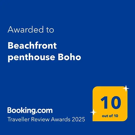 דירה Beachfront Penthouse Boho